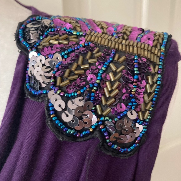 twenty-one Sleeveless Cowl Neck Knit Top w Embellished Shoulders SIZE S/P - Picture 4 of 13